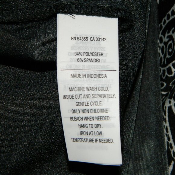 2 for/ $40 Nygard Half Button Up Black Paisley Striped Tunic Size Small - Picture 13 of 16